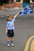 10 July 2011; Dublin supporter four year old Christopher Slater, from Dungannon, Co. Tyrone, on the way to the Leinster GAA Football Championship Finals. Croke Park, Dublin. Picture credit: Oliver McVeigh / SPORTSFILE