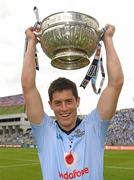 10 July 2011; Rory O'Carroll, Dublin, celebrates with the Delaney Cup after the game. Leinster GAA Football Senior Championship Final, Dublin v Wexford, Croke Park, Dublin. Photo by Sportsfile