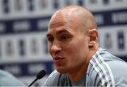 10 February 2017; Sergio Parisse of Italy during a press conference at the Stadio Olimpico in Rome, Italy. Photo by Ramsey Cardy/Sportsfile