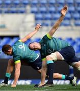 10 February 2017; Devin Toner, right, and Ultan Dillane of Ireland during the captain's run at the Stadio Olimpico in Rome, Italy. Photo by Ramsey Cardy/Sportsfile