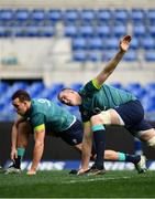 10 February 2017; Devin Toner, right, and Ultan Dillane of Ireland during the captain's run at the Stadio Olimpico in Rome, Italy. Photo by Ramsey Cardy/Sportsfile