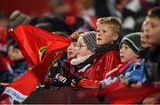 10 February 2017; Munster supporters from Muskerry RFC including Charlie Riordan, aged 8, ahead of the Guinness PRO12 Round 14 match between Munster and Newport Gwent Dragons at Irish Independent Park in Cork. Photo by Diarmuid Greene/Sportsfile