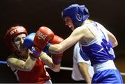 10 February 2017; Kristina O’Hara, right, of St John Bosco exchanges punches with Carol Coughlan of Monkstown during their 48kg bout during the 2016 IABA Elite Boxing Championships at the National Stadium in Dublin. Photo by David Maher/Sportsfile