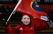 10 February 2017; Munster supporter Matthew Dunton, age 5, from Macroom, Co Cork, ahead of the Guinness PRO12 Round 14 match between Munster and Newport Gwent Dragons at Irish Independent Park in Cork. Photo by Eóin Noonan/Sportsfile