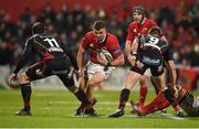 10 February 2017; Jaco Taute of Munster in action against Pat Howard and Tavis Knoyle of Newport Gwent Dragons during the Guinness PRO12 Round 14 match between Munster and Newport Gwent Dragons at Irish Independent Park in Cork. Photo by Diarmuid Greene/Sportsfile