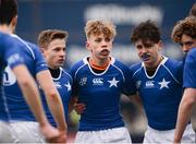 10 February 2017; St Mary's College players, left to right, Damir O'Grady, Gregory Monaghan, and Barra O'Loughlin ahead of the Bank of Ireland Leinster Schools Junior Cup Round 1 match between Newbridge College and St Mary's College at Donnybrook Stadium in Donnybrook, Dublin. Photo by Daire Brennan/Sportsfile