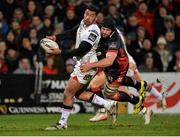 10 February 2017; Charles Piutau of Ulster is tackled by Fraser McKenzie of Edinburgh Rugby during the Guinness PRO12 Round 14 match between Ulster and Edinburgh Rugby at Kingspan Stadium in Belfast. Photo by Oliver McVeigh/Sportsfile