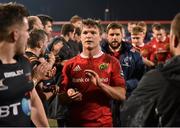 10 February 2017; Munster captain Tyler Bleyendaal leads his team off the pitch after the Guinness PRO12 Round 14 match between Munster and Newport Gwent Dragons at Irish Independent Park in Cork. Photo by Diarmuid Greene/Sportsfile