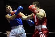 10 February 2017; Joe Ward, right, of Moate BC exchanges punches with Michael Frayne of St Marys during their 81kg bout during the 2016 IABA Elite Boxing Championships at the National Stadium in Dublin. Photo by David Maher/Sportsfile
