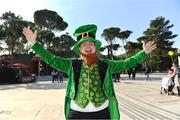 11 February 2017; Irish supporter Adam Kenny from Castleknock ahead of Ireland's RBS Six Nations Championship game against Italy at the Stadio Olimpico, in Rome. Photo by Ramsey Cardy/Sportsfile