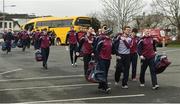 11 February 2017; The Slaughtneil players making their way into the ground before the AIB GAA Football All-Ireland Senior Club Championship semi-final match between Slaughtneil and St Vincent's at Páirc Esler in Newry. Photo by Oliver McVeigh/Sportsfile