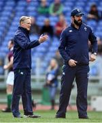 11 February 2017; Ireland head coach Joe Schmidt, left, in conversation with defence coach Andy Farrell ahead of the RBS Six Nations Rugby Championship match between Italy and Ireland at the Stadio Olimpico in Rome, Italy. Photo by Ramsey Cardy/Sportsfile