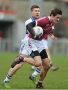 11 February 2017; Christopher McKaigue of Slaughtneil in action against Enda Varley of St Vincent's during the AIB GAA Football All-Ireland Senior Club Championship semi-final match between Slaughtneil and St Vincent's at Páirc Esler in Newry. Photo by Oliver McVeigh/Sportsfile