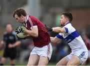 11 February 2017; Pádraig Cassidy of Slaughtneil in action against Enda Varley of St Vincent’s during the AIB GAA Football All-Ireland Senior Club Championship semi-final match between Slaughtneil and St Vincent's at Páirc Esler in Newry. Photo by Seb Daly/Sportsfile