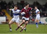 11 February 2017; Christopher McKaigue of Slaughtneil in action against Enda Varley of St Vincent’s during the AIB GAA Football All-Ireland Senior Club Championship semi-final match between Slaughtneil and St Vincent's at Páirc Esler in Newry. Photo by Seb Daly/Sportsfile