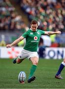 11 February 2017; Paddy Jackson of Ireland kicks a conversion during the RBS Six Nations Rugby Championship match between Italy and Ireland at the Stadio Olimpico in Rome, Italy. Photo by Ramsey Cardy/Sportsfile