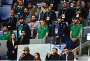 11 February 2017; Ireland head coach Joe Schmidt, centre, and his backroom team during the RBS Six Nations Rugby Championship match between Italy and Ireland at the Stadio Olimpico in Rome, Italy. Photo by Stephen McCarthy/Sportsfile