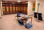 11 February 2017; A general view of the Corofin dressing room before the AIB GAA Football All-Ireland Senior Club Championship semi-final match between Corofin and Dr. Crokes at Gaelic Grounds in Limerick. Photo by Diarmuid Greene/Sportsfile