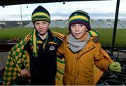 11 February 2017; Young Corofin supporters Killian Joyce age 9, and Morgan Gatay, age 9, from Corofin ahead of the AIB GAA Football All-Ireland Senior Club Championship semi-final match between Corofin and Dr. Crokes at Gaelic Grounds in Limerick. Photo by Eóin Noonan/Sportsfile