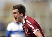 11 February 2017; Shane McGuigan of Slaughtneil celebrates at the final whistle the of Senior Club Championship semi-final match between Slaughtneil and St Vincent's at Páirc Esler in Newry. Photo by Oliver McVeigh/Sportsfile