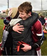 11 February 2017; Brendan Rodgers of Slaughtneil celebrates after the AIB GAA Football All-Ireland Senior Club Championship semi-final match between Slaughtneil and St Vincent's at Páirc Esler in Newry. Photo by Oliver McVeigh/Sportsfile