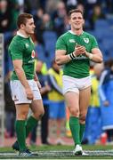 11 February 2017; Ireland's Paddy Jackson, left, and Craig Gilroy following their victory in the RBS Six Nations Rugby Championship match between Italy and Ireland at the Stadio Olimpico in Rome, Italy. Photo by Ramsey Cardy/Sportsfile