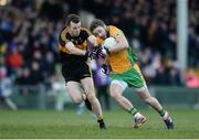 11 February 2017; Michael Lundy of Corofin in action against Luke Quinn of Dr. Crokes during the AIB GAA Football All-Ireland Senior Club Championship semi-final match between Corofin and Dr. Crokes at Gaelic Grounds in Limerick. Photo by Eóin Noonan/Sportsfile