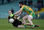 11 February 2017; Gavin O'Shea of Dr. Crokes in action against Conor Cunningham of Corofin during the AIB GAA Football All-Ireland Senior Club Championship semi-final match between Corofin and Dr. Crokes at Gaelic Grounds in Limerick. Photo by Diarmuid Greene/Sportsfile