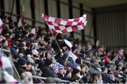 11 February 2017; A general view of Slaughtneil fans flying their flags during the AIB GAA Football All-Ireland Senior Club Championship semi-final match between Slaughtneil and St Vincent's at Páirc Esler in Newry. Photo by Oliver McVeigh/Sportsfile