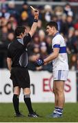 11 February 2017; Referee Paddy Neilan shows a yellow card to Diarmuid Connolly of St Vincent’s during the AIB GAA Football All-Ireland Senior Club Championship semi-final match between Slaughtneil and St Vincent's at Páirc Esler in Newry. Photo by Seb Daly/Sportsfile