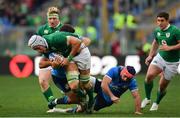 11 February 2017; Ultan Dillane of Ireland is tackled by Luke Mclean of Italy during the RBS Six Nations Rugby Championship match between Italy and Ireland at the Stadio Olimpico in Rome, Italy. Photo by Ramsey Cardy/Sportsfile