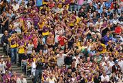 10 July 2011; Wexford supporters cheer on their side during the Leinster GAA Football Championship Finals. Croke Park, Dublin. Picture credit: Brendan Moran / SPORTSFILE