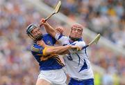 10 July 2011; John Mullane, Waterford, in action against Paddy Stapleton, Tipperary. Munster GAA Hurling Senior Championship Final, Waterford v Tipperary, Pairc Ui Chaoimh, Cork. Picture credit: Diarmuid Greene / SPORTSFILE