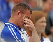 10 July 2011; A disappointed Waterford supporter after Lar Corbett, Tipperary, scored his side's fifth goal during the Munster GAA Senior Hurling Final. Pairc Ui Chaoimh, Cork. Picture credit: Stephen McCarthy / SPORTSFILE