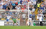 10 July 2011; Lar Corbett, Tipperary, shoots to score his side's fifth goal past Waterford goalkeeper Clinton Hennessy. Munster GAA Hurling Senior Championship Final, Waterford v Tipperary, Pairc Ui Chaoimh, Cork. Picture credit: Diarmuid Greene / SPORTSFILE
