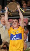 10 July 2011; Clare captain Tony Kelly lifts the cup. Munster GAA Hurling Minor Championship Final, Clare v Waterford, Pairc Ui Chaoimh, Cork. Picture credit: Stephen McCarthy / SPORTSFILE