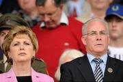 10 July 2011; The President of Ireland Mary McAleese and Munster Council Chairman Sean Walsh before the Munster GAA Hurling Finals. Pairc Ui Chaoimh, Cork. Picture credit: Ray McManus / SPORTSFILE
