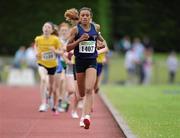 10 July 2011; Nadia Power, from Templeogue A.C., Co. Dublin, on her way to winning the Under-14 800m. Woodie’s DIY Juvenile Track and Field Championships of Ireland, Tullamore Harriers, Tullamore, Co. Offaly. Picture credit: Matt Browne / SPORTSFILE