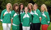 11 July 2011; Members of the Irish squad who will compete in athletics, from left, Sarah Lavin, 100m Hurdles, Megan Kiely, 400m Hurdles, Grainne Moynihan, 400m, Síofra Cleirigh Buttner, 1500m, Amy O'Donoghue, 800m, Ciara Giles Doran, 200m, and Aisling Croke, high jump, as the team get together for final preparations ahead of the European Youth Olympic Festival. The Olympic Council of Ireland will be sending the largest team ever, in excess of 60 athletes will compete in 5 sports, Athletics, Cycling, Gymnastics, Swimming and Tennis with a realistic hope of medal success. The European Youth Olympic Festival will take place from the 23rd to the 29th July in Trabzon, Turkey and is a stepping stone for athletes to compete in the Summer Olympic Games in future years. Irish Team for European Youth Olympic Festival, Howth, Dublin. Picture credit: Brendan Moran / SPORTSFILE