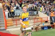 10 July 2011; Clare captain Tony Kelly with the cup after victory over Waterford. Munster GAA Hurling Minor Championship Final, Clare v Waterford, Pairc Ui Chaoimh, Cork. Picture credit: Diarmuid Greene / SPORTSFILE