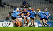 11 February 2017; Steven O'Brien of Tipperary in action against Dublin players, left to right, Liam Rushe, Dónal Burke, and Ben Quinn during the Allianz Hurling League Division 1A Round 1 match between Dublin and Tipperary at Croke Park in Dublin. Photo by Daire Brennan/Sportsfile