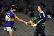 11 February 2017; Gary Maguire of Dublin and Aidan McCormac of Tipperary shake hands following the Allianz Hurling League Division 1A Round 1 match between Dublin and Tipperary at Croke Park in Dublin. Photo by Sam Barnes/Sportsfile