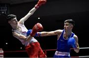 11 February 2017; Adam Courtney, right, of St Marys Dublin, exchanges punches with Thomas McCarthy of Mayfield during their 52kg bout during the 2016 IABA Elite Boxing Championships at the National Stadium in Dublin. Photo by Cody Glenn/Sportsfile