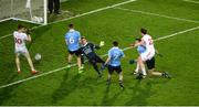 11 February 2017; Aidan McCrory of Tyrone scores his side's first goal during the Allianz Football League Division 1 Round 2 match between Dublin and Tyrone at Croke Park in Dublin. Photo by Daire Brennan/Sportsfile