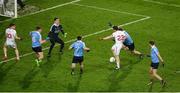 11 February 2017; Aidan McCrory of Tyrone scores his side's first goal during the Allianz Football League Division 1 Round 2 match between Dublin and Tyrone at Croke Park in Dublin. Photo by Daire Brennan/Sportsfile