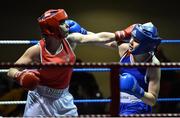 11 February 2017; Cheyanne O’Neill, left, of Ahtlone, exchanges punches with Ciara Ginty of Geesala during their 64kg bout during the 2016 IABA Elite Boxing Championships at the National Stadium in Dublin. Photo by Cody Glenn/Sportsfile