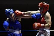 11 February 2017; Cheyanne O’Neill, right, of Ahtlone, exchanges punches with Ciara Ginty of Geesala during their 64kg bout during the 2016 IABA Elite Boxing Championships at the National Stadium in Dublin. Photo by Cody Glenn/Sportsfile