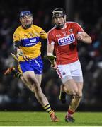 11 February 2017; Mark Ellis of Cork in action against David Fitzgerald of Clare during the Allianz Hurling League Division 1A Round 1 match between Cork and Clare at Páirc Uí Rinn in Cork. Photo by Matt Browne/Sportsfile