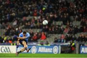 11 February 2017; Dean Rock of Dublin scores a late free to tie the game during the Allianz Football League Division 1 Round 2 match between Dublin and Tyrone at Croke Park in Dublin. Photo by Sam Barnes/Sportsfile