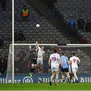 11 February 2017; The Tyrone goalkeeper Niall Morgan and Colm Cavanagh of Tyrone fail to prevent the ball going over the bar for Dublin's tenth and last point, from a Dean Rock free, to level the score during the Allianz Football League Division 1 Round 2 match between Dublin and Tyrone at Croke Park in Dublin. Photo by Ray McManus/Sportsfile